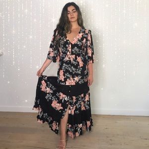 Boho Ripcurl Maxi Dress with Stevie Nicks vibes